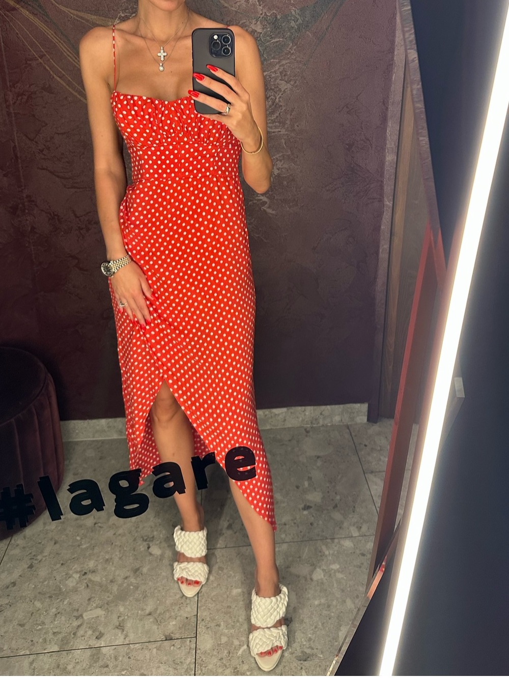Red Zara dress